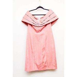 Vintage handmade pink dress womens L 80s